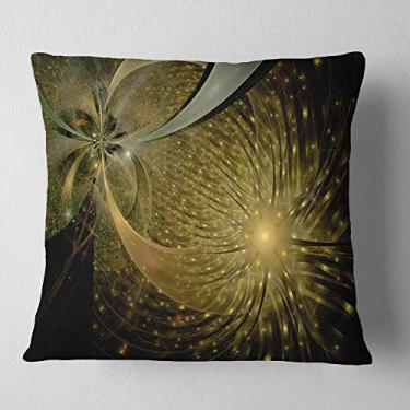 Imagem de Sala de estar abstrata com estampa de fogos de artifício simétricos, sofá, almofada de alta qualidade + capa de almofada impressa em ambos os lados 66 cm x 66 cm