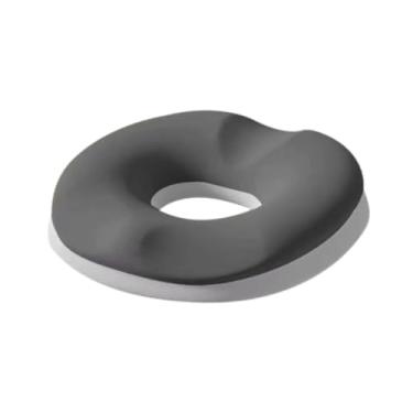 Imagem de predolo Almofada de assento tipo donut, almofada para cóccix, ergonômica, inovadora, confortável e respirável, para cadeira, espuma viscoelástica para cadeira, Cinza Escuro