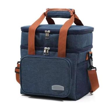 Imagem de Bolsa Térmica Marmita Lancheira Alumínio Compacta Oásis OIH-4300, Azul
