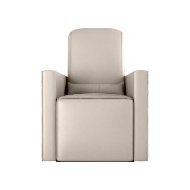 Imagem de Poltrona De Amamentação Com Balaço E Puff Premium Annecy Matrix Sintetico Bege Sintetico Bege