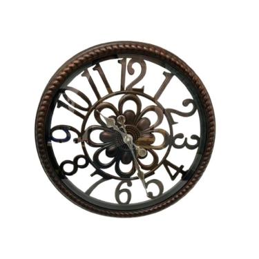 Imagem de Relógio De Parede Gigante 50cm Estilo Madeira Vintage – Design Retrô E Sofisticação Em Cada Detalhe