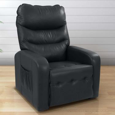 Imagem de Poltrona Reclinável Para Descanso Rodes Veludo Inca Preto