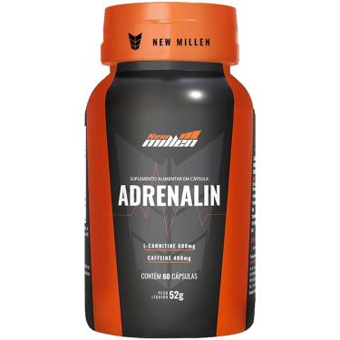 Imagem de Adrenalin com 60 Cápsulas New Millen L-Carnitina Cafeina