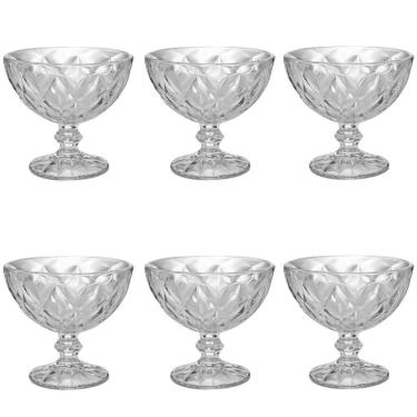 Imagem de Taças De Vidro Para Sobremesa 6 Peças 250 Ml Diamonds Lyor