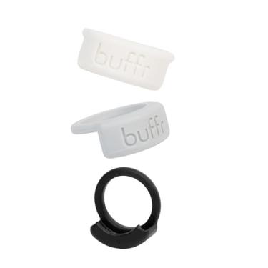 Imagem de Buffr Protetor de anel inteligente pacote com 3 protetores de anel de silicone de cor neutra compatíveis com Oura, Ultrahuman, RingConn e muito mais – Slim Fit, capa de anel inteligente adequada ao