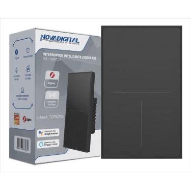 Imagem de Interruptor Zigbee Novadigital 3 Botoes Topázio Preto - I14