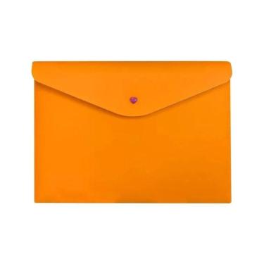 Imagem de Envelope Plástico Com Botão A4 Laranja - Dello