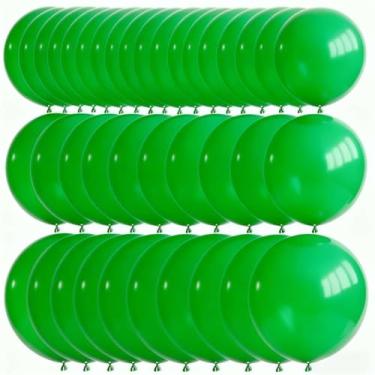 Imagem de Kit de balões de látex verde gigante de 50 peças – tamanhos variados 45,72 cm, 61 cm, 91,4 cm para o Dia de São Patrício, Natal, Dia da Terra, Chá de Bebê, Festa e Eventos ao Ar Livre Primavera/Verão