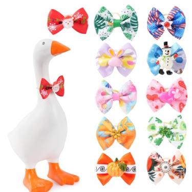 Imagem de linastu Pacote com 12 roupas de ganso de mesa de 18 cm, mini roupas de ganso de mesa conjunto de acessórios de ganso para estátua magnética de ganso (acessórios de cabeça)