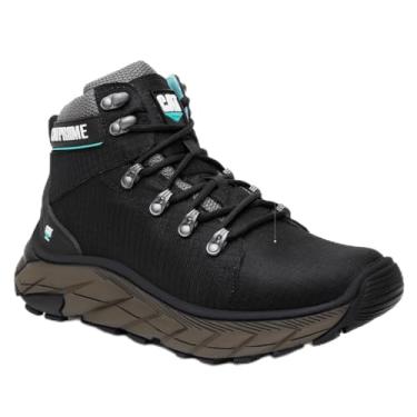 Imagem de Botina Masculina Bota Coturno de Seurança E.P.I com C.A Palmilha em Gel Confortável Original (Preto Com Verde Água Lona, BR, Adulto, Numérico, 45)