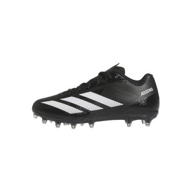 Imagem de adidas Tênis de futebol americano unissex infantil Adizero Electric.2, Preto/branco/preto, 18