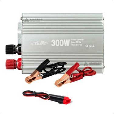 Imagem de Inversor De Tensão 300w 12v P 110v Ou 220v Conector Usb