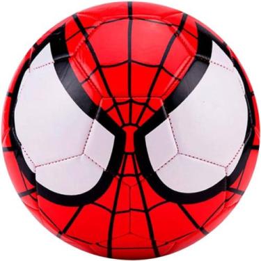 Imagem de Bola De Futebol Homem Aranha Couro Infantil - SJ, Vermelho