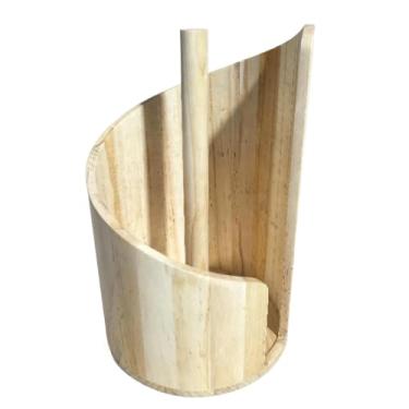 Imagem de Ｂｅｓｇａ Porta-papel toalha de, porta-lenços de madeira decorativo, ornamento de madeira para sala de estar, suporte para lenços de papel para armário, Madeira