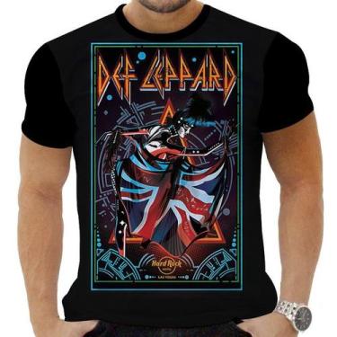 Imagem de Camiseta Camisa Personalizada Rock Def Lepard Hard Rock 4 - Obsidiana 