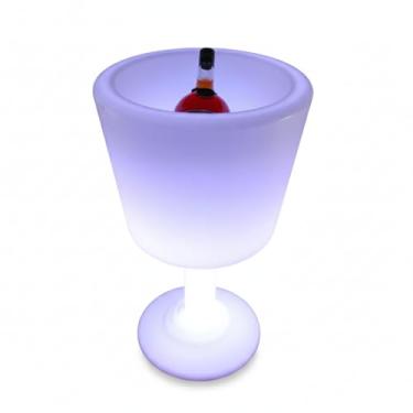 Imagem de Luminária Champanheira com LED Funny Drinking, Controle Remoto, Polietileno, 44x42x42cm, Capacidade 6 Garrafas