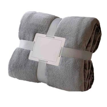 Imagem de Cobertor de lã com peso e mantas fofas femininas masculinas para cama adulto casal solteiro para sofá grosso e quente macio confortável para inverno outono lavável na máquina (cinza, 152 x 201 cm)
