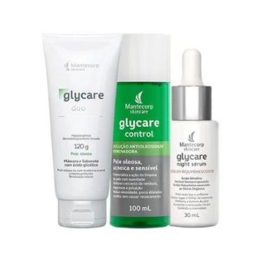 Imagem de Kit Facial Mantecorp Glycare - Sabonete de Limpeza Profunda e Solução Antioleosidade e Sérum-Unissex
