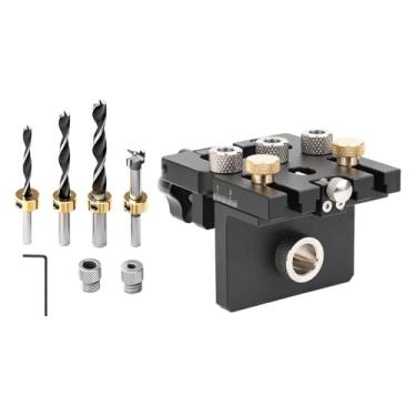 Imagem de KiBcsLic Kit de gabarito de cavilhas autocentrante para marcenaria, ferramenta para juntas de madeira, acessório de metal de alto desempenho, conveniente,