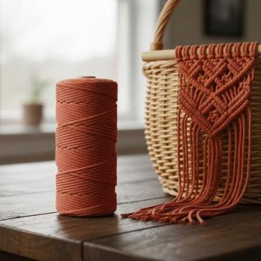 Imagem de Corda de macramê colorida de 3 mm x 109 jardas, barbante torcido para artesanato para pendurar na parede, decoração de casa, várias cores