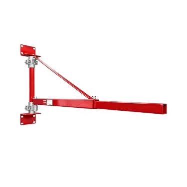 Imagem de Guindaste de suporte de parede de carga máxima de 299.4 kg, braço de suporte de elevação, braço giratório de aço giratório de 180° com poste ajustável para elevação, elevação de andaimes, fábricas