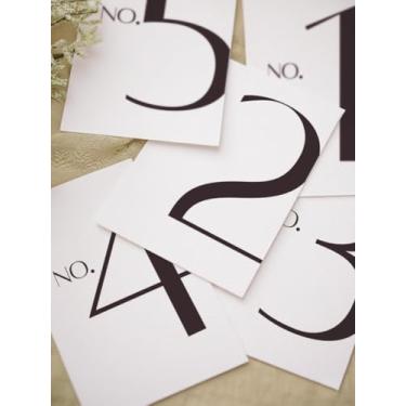 Imagem de Números de mesa 1 a 20 papel de arte branco 10 x 15 cm, preto moderno na nuvem + mesa de cabeceira + livro de visitas + vale-presente perfeito para recepção de casamento, decoração de mesa central