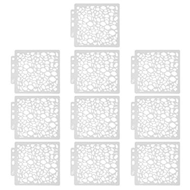 Imagem de Estênceis de camadas reutilizáveis ​​ocos para pintura de animais de estimação, modelos de gravação, 10 peças, 14x12,8cm para fazer cartões, artesanato em papel, projetos diy