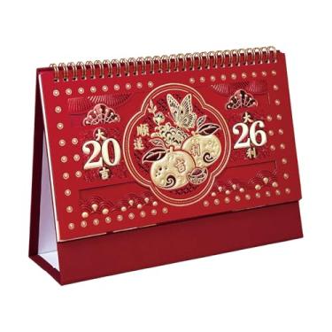 Imagem de Calendário de Mesa 2026 - Agenda Tradicional - Ano Do Cavalo Com 12 Meses - Para Sala De Aula Escritório Quarto Estar Estudantes Professores Adultos