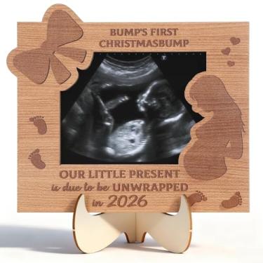 Imagem de Moldura de ultrassom, enfeite de Natal, ultrassom, moldura para fotos para grávidas, enfeite de Natal, coração de bebê, primeiro presente para o novo pai, mãe, grávida, pais grávidos