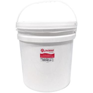 Imagem de Balde Plástico com Tampa Redondo Branco 12 Litros Jaguar