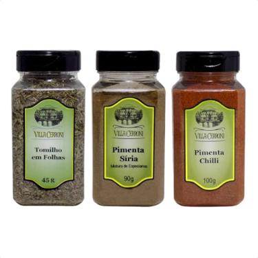 Imagem de Tomilho em Folhas, Pimenta Síria e Pimenta Chilli - Villa Cerroni