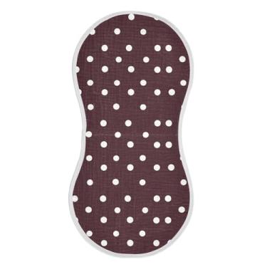 Imagem de STAYTOP 1 PÇ Panos de Arroto de Bebê Fundo de Bolinhas Brancas - Panos de Arroto para Bebês Meninos Meninas e Toalha de Recém-Nascido, Pano Grande Absorvente para Arrotar