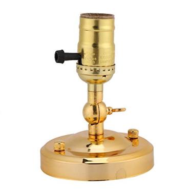 Imagem de HEEPDD Com Interruptor Liga/Desliga Ajustável Em 180 Graus Base E27 para Quarto, Cozinha, Banheiro, Corredor, Arandela Vintage, Luminária de Parede Industrial, Jardinagem (Ouro)