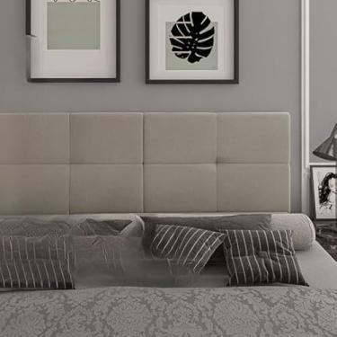 Imagem de Cabeceira Casal 140cm x 55cm para Parede Suspensa Cama Box(Areia)