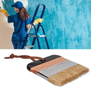 Imagem de Pincel de tinta multifuncional, cabo de madeira, cera e verniz, alça para pendurar, placa de partículas, decoração de casa