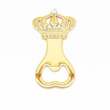 Imagem de Abridor de garrafa de cerveja cravejado de diamante com coroa portátil, celebração de casamento, lua de mel, presente comemorativo divertido (Coroa B)