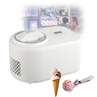 Imagem de MáQuina De Sorvete AutomáTica Comercial Com Compressor Integrado,Display Digital Lcd E Temporizador,Sem Necessidade De Pré-Congelamento, Ideal Para Restaurantes E Lanchonetes