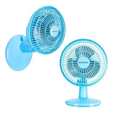 Imagem de Mini Turbo Ventilador de Mesa 20cm, 127V, Potente (Azul e Prata)