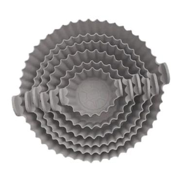 Imagem de Conjunto 6 Formas de Silicone Redondas com Alças, Coloridas Sortidas, Antiaderente, Resistente até 220°C, para Forno e Air Fryer, 182g