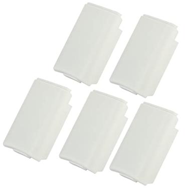 Imagem de Luqeeg Capa de Bateria Resistente para Controle de 360, Instalação Simples, 5 Peças, Capa de Reposição Universal para Amantes de Jogos (Branco)