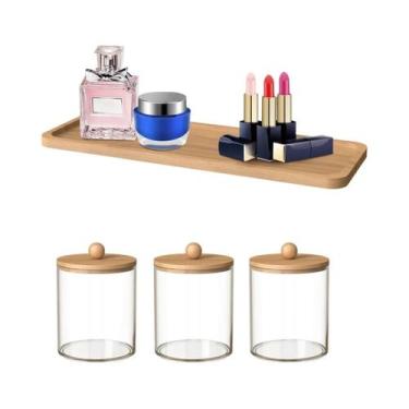 Imagem de Conjunto Organizador De Banheiro 3/4 Peças Em Acrílico Transparente Co