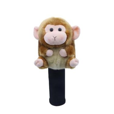 Imagem de Colaxi Capa protetora para cabeça de taco de golfe em pelúcia de macaco, anti-riscos, acessório fofo e universal, presente divertido para golfistas, Motorista