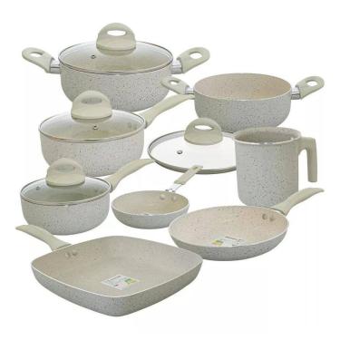 Imagem de Jogo De Panelas 8 Peças Revestimento Cerâmica Ibizza