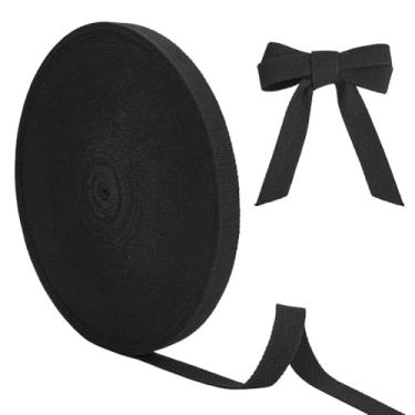 Imagem de NBEADS 50 metros de correias de algodão, tiras de poliéster de 2,5 cm de largura para bolsas, alças de costura, fita de sarja para sacolas, alça de bolsa, pano de costura para embrulho de presente
