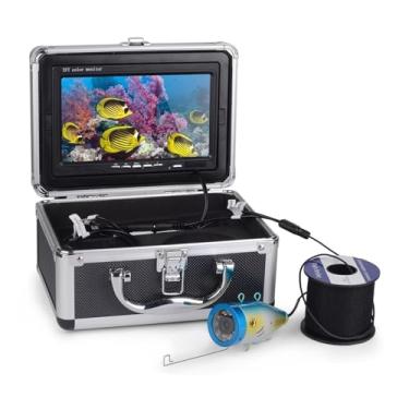 Imagem de Câmera de Pesca Subaquática Fish Finder com 7 Polegadas HD 1080P 1000TVL Vídeo 24 Lâmpadas Infrar vermelhas para em Lago Barco e Gelo Profundidade 30M