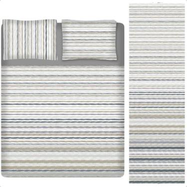 Imagem de Jogo de Cama Lençol Casal Size 4 Peças Algodão 200 Fios Percal - Teka,