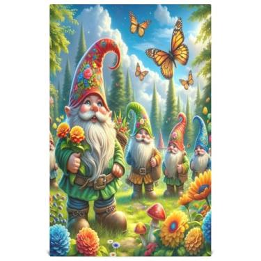 Imagem de Joisal Farmhouse Conjunto de toalha de prato de cozinha decorativo bonito anão floral bonito mão toalha de chá panos de prato panos de prato finos secagem rápida 45 x 71 cm, 1 pacote