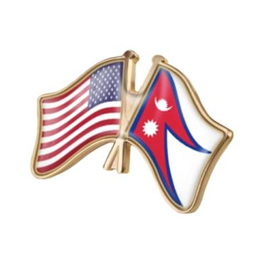 Imagem de QTAOEIONG Bandeiras dos Estados Unidos, EUA, América, EUA e muitos outros países, broche de liga de amizade com cruz, 1.3x0.9inch/32x23mm, Metal, Sem Pedra Preciosa