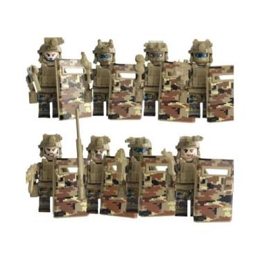 Imagem de Blocos De Montar Militares Policiais Fantasma, Partículas Pequenas, Mo