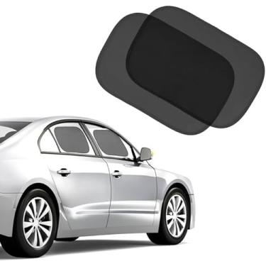 Imagem de Pacote com 2 persianas para janela de carro, 50 cm x 30 cm, bloqueador de para-sol, para-brisa, capas de tela de janela lateral para acampar, proteção contra raios UV, autosucção, privacidade, malha